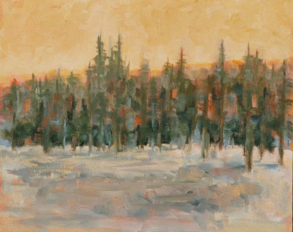 Landscape; Trees at Golden Hour